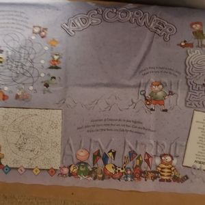 Restaurant kids placemats